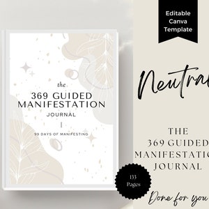369 Manifestation Methods Journal Page PDF Download || Manifest || Law of Attraction || Canva Link