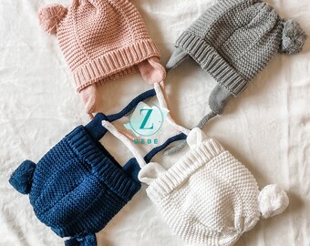 cotton baby hat with ear flaps