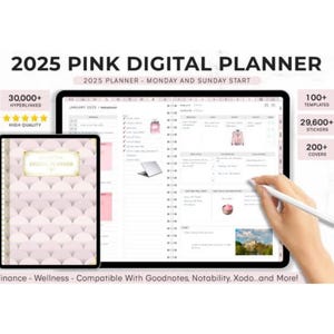 Digitaler Planer 2025 2026, Goodnotes Planer, Tagesplaner, Wochenplaner, Notability Planer, iPad Planer
