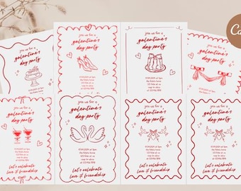 Galentine's Invitation, Valentine Invitation, Galentine Invite, Galentines Day, Galentine themed party, Galentine Theme, Galentine's Day