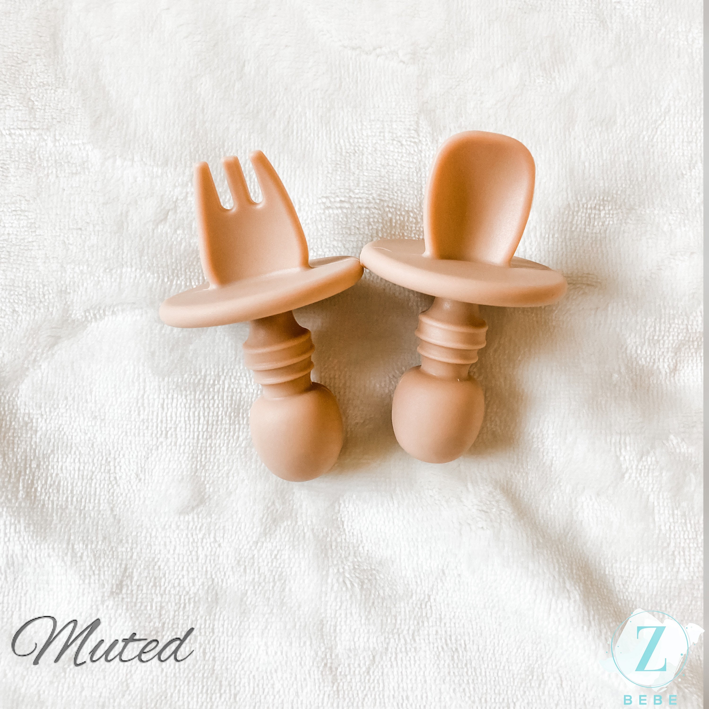 Silicone Baby Training Utensil Set Silicone Spoon & Fork Etsy