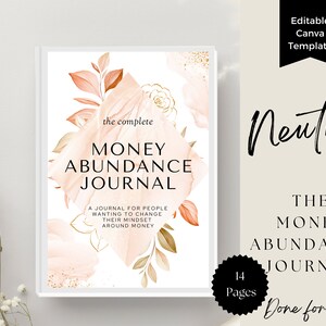 Money Manifesting eBook Canva Template, Financial Abundance Manifestation, Mindset Life Coach Small Business, Lead Magnet