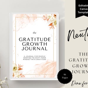 Digital Gratitude Journal | Daily Gratitude Journal for iPad, Canva| Digital Journal | Mental Health, Self-Care & Mindfulness Journal