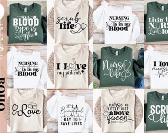Nurse SVG Bundle, Nurse Quotes, Nurse Sayings, Nurse Clipart, Nurse Life SVG, Nurse Monogram, Nurse Cut File, Nurse Mom, Svg Cut File