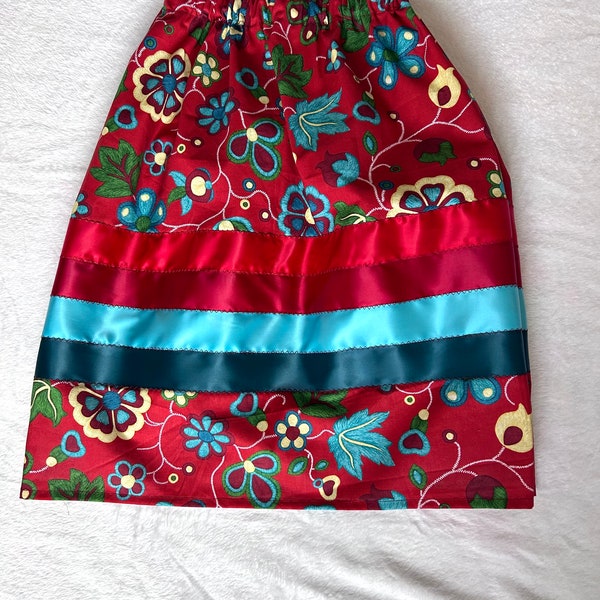 Red toddler ribbon skirt