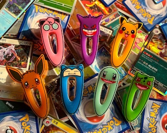Assorted Poke Hair Clips | HANDMADE Barrette Clasp Claw Nerdy Anime Manga Video Game Trading Cards TCG Fashion Accessory