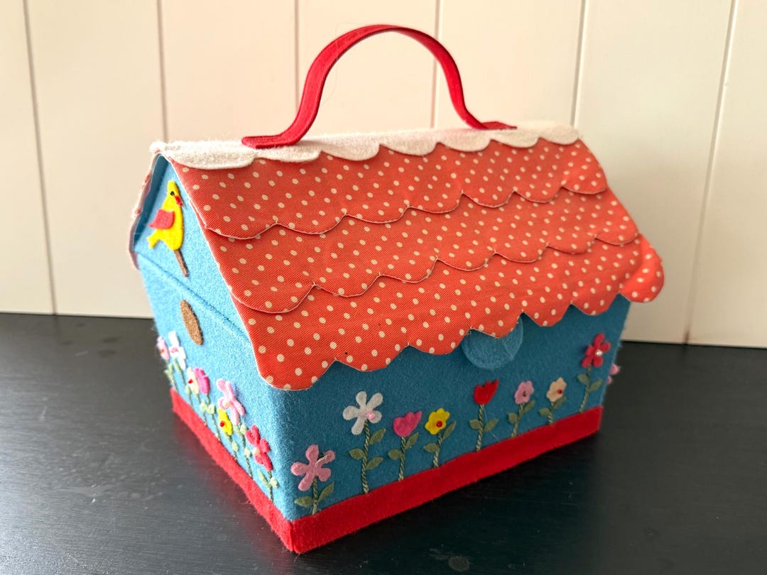 Vintage Cottage Sewing Box Notions Storage - Etsy