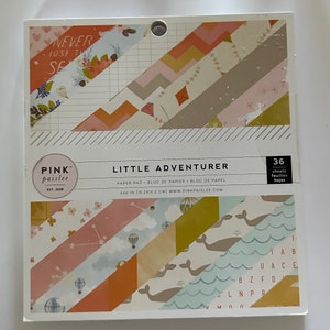 Pink Paislee Baby Girl Little Adventurer 6x6 Scrapbook Paper Pad 36 Sheets