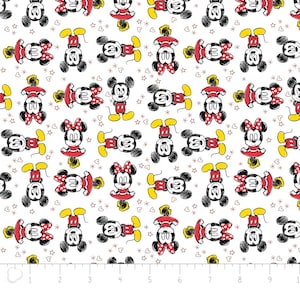 Mickey Mouse Cotton Fabric 18” X 21” Fat Quarter - Etsy Canada
