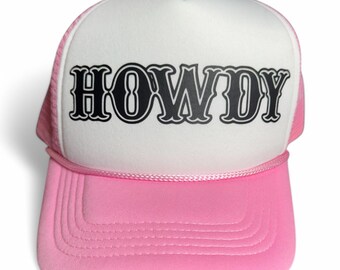 Beige 5-panel Otto Trucker Hat – Western “howdy” Patch With  display picture 2