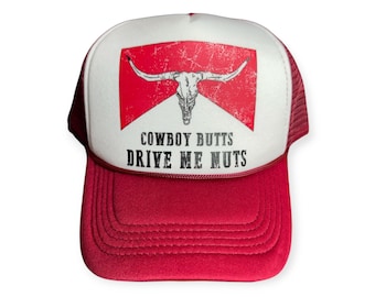 Cappello da camionista da donna Cowboy Butts Drive Me Nuts – Snapback stampato DTF