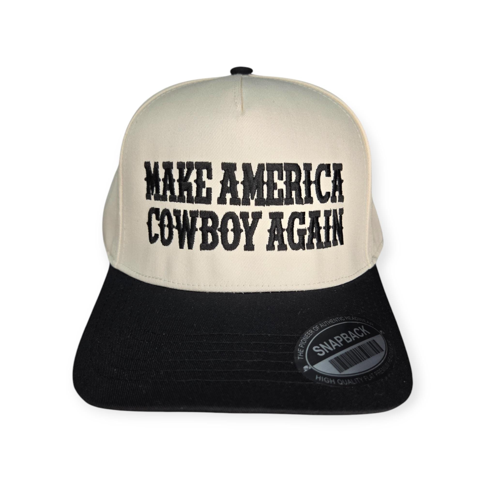 Retro Rodeo Make America Cowboy Again Embroidered Flat Bill Mesh Western Hat Ca American Rodeo Flat – Lost Calf main image 2