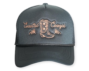 Coastal Cowgirl Womens Trucker Hat – Western Snapback Cowgirl Cap