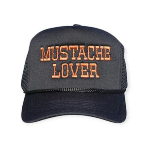 Cappello da camionista da donna Mustache Lover - Cappellino da cowboy con snapback western Black/Brown