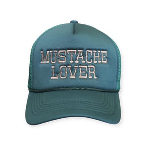 Cappello da camionista da donna Mustache Lover - Cappellino da cowboy con snapback western Forest Green/Khaki