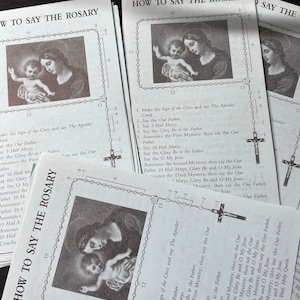Steps to pray the rosary pamphlet (ENGLISH)