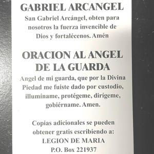 Oracion a San Gabriel arcangel y oracion Al angel de la guarda (ESPAÑOL)