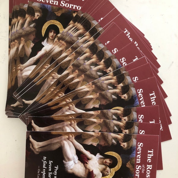How to pray the rosary of the seven sorrows of our lady pamphlets - (ENGLISH)