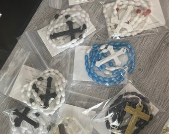 Cómo rezar el rosario: kit de rosario de cuentas de colores (INGLÉS)