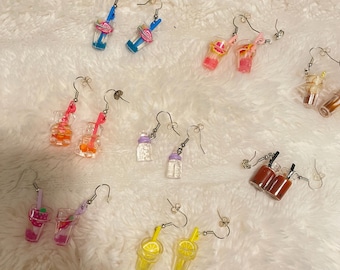 Cute Fruit Drink Dangle Earrings