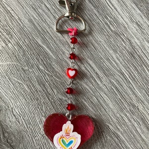 Sacred heart of Jesus resin keychain