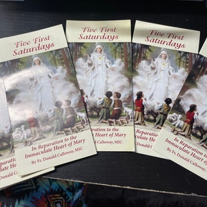 The five first Saturdays devotion- complete pamphlet. (English)