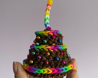 Rainbowloom loomigurumi colorful chocolate cake