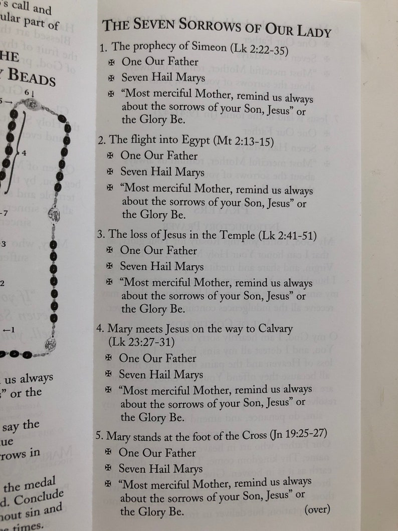How to Pray the Rosary of the Seven Sorrows of Our Lady Pamphlets ...