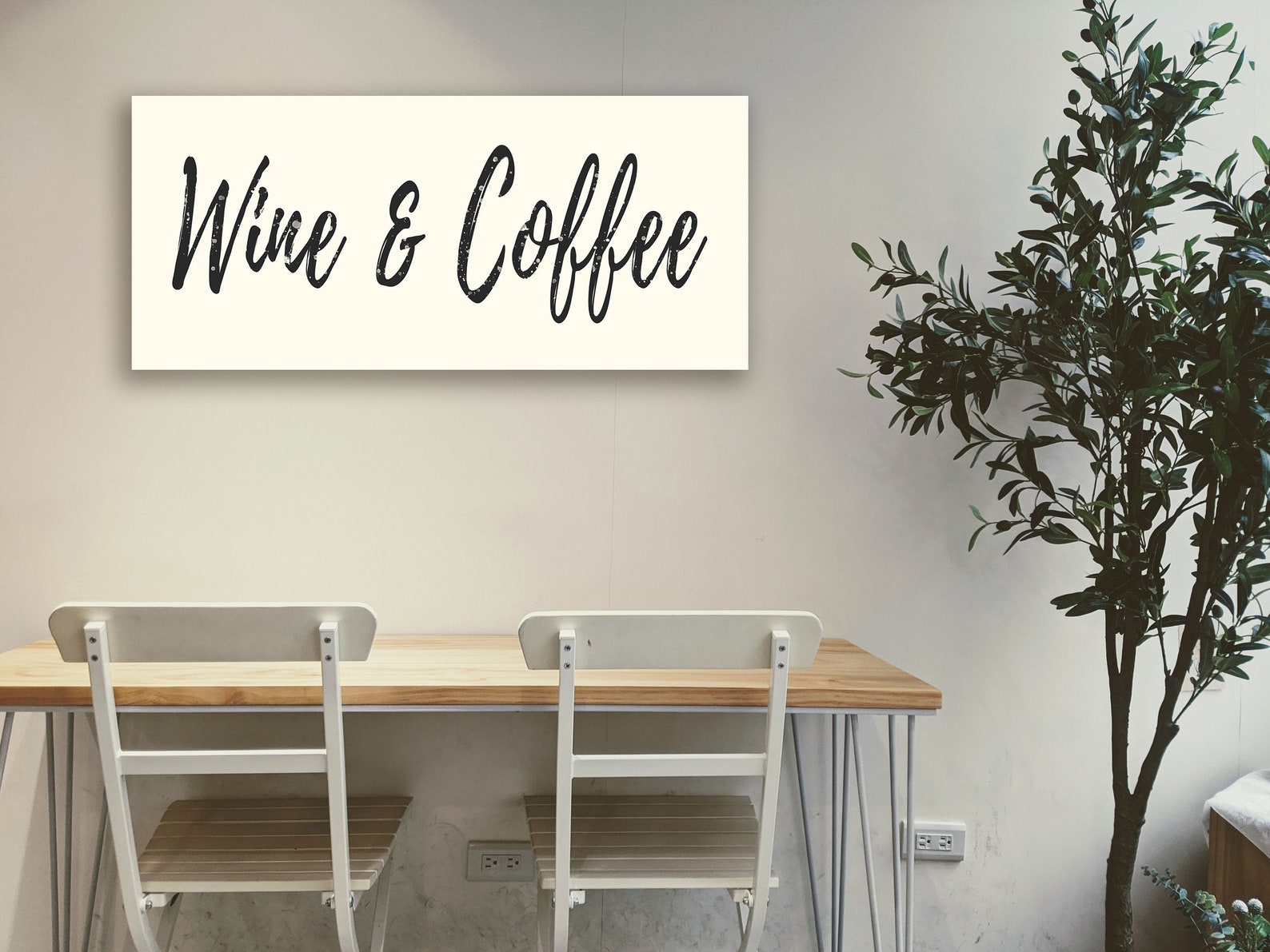 Coffee and Wine Canvas Wall Art Coffee Bar Sign Coffee Shop | Etsy