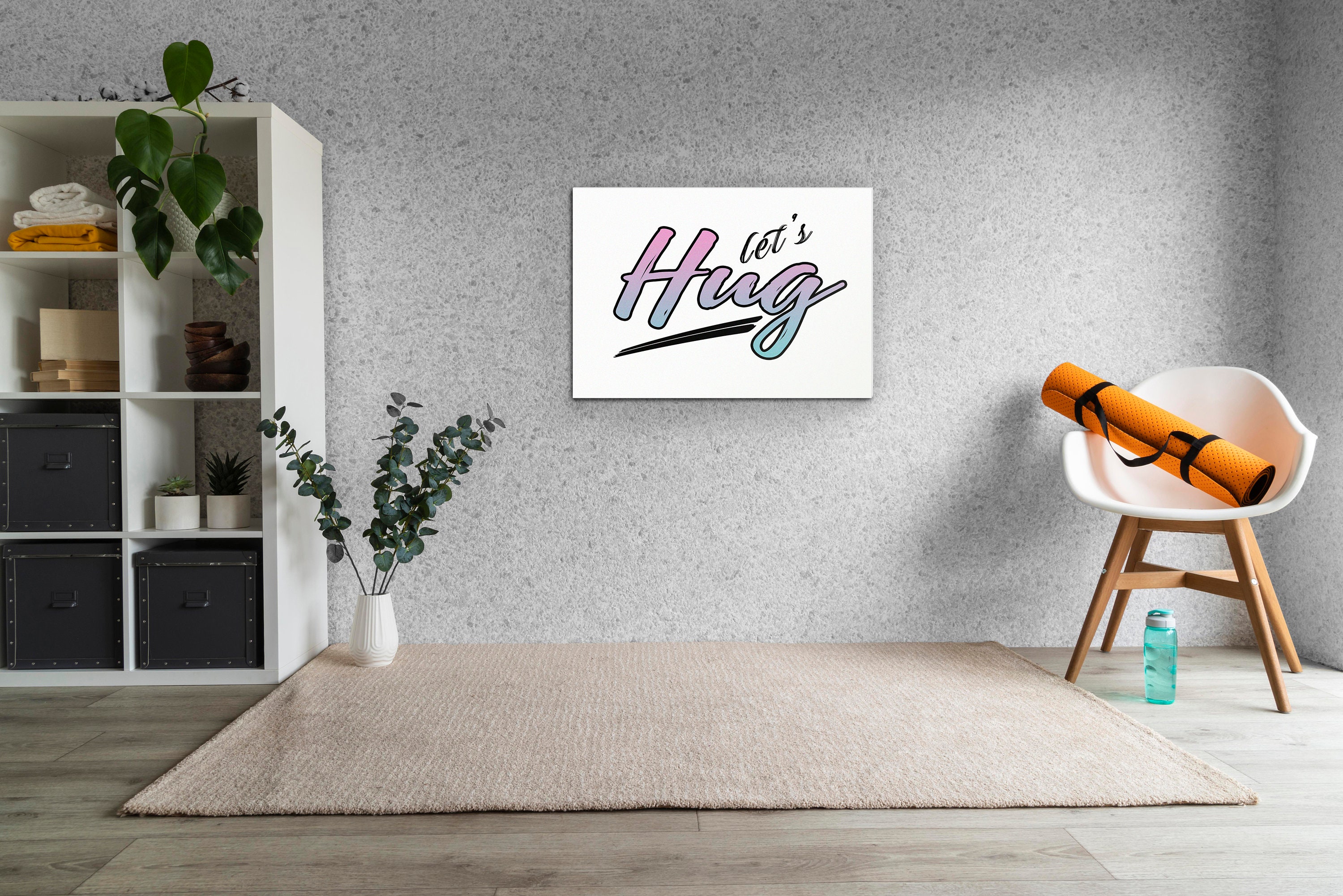 Hug Canvas Wall Art Hug Line Art Abstract Couple Figure Art Etsy