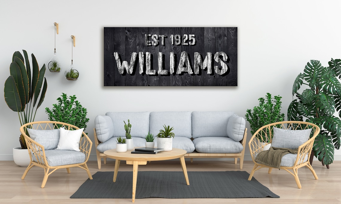 Custom Name Canvas Wall Art Art Canvas Art Canvas Custom Etsy