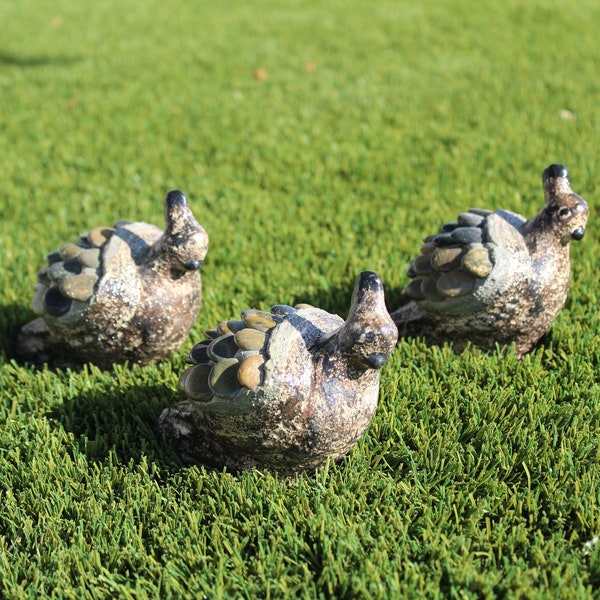 Quail Garden Statue Etsy