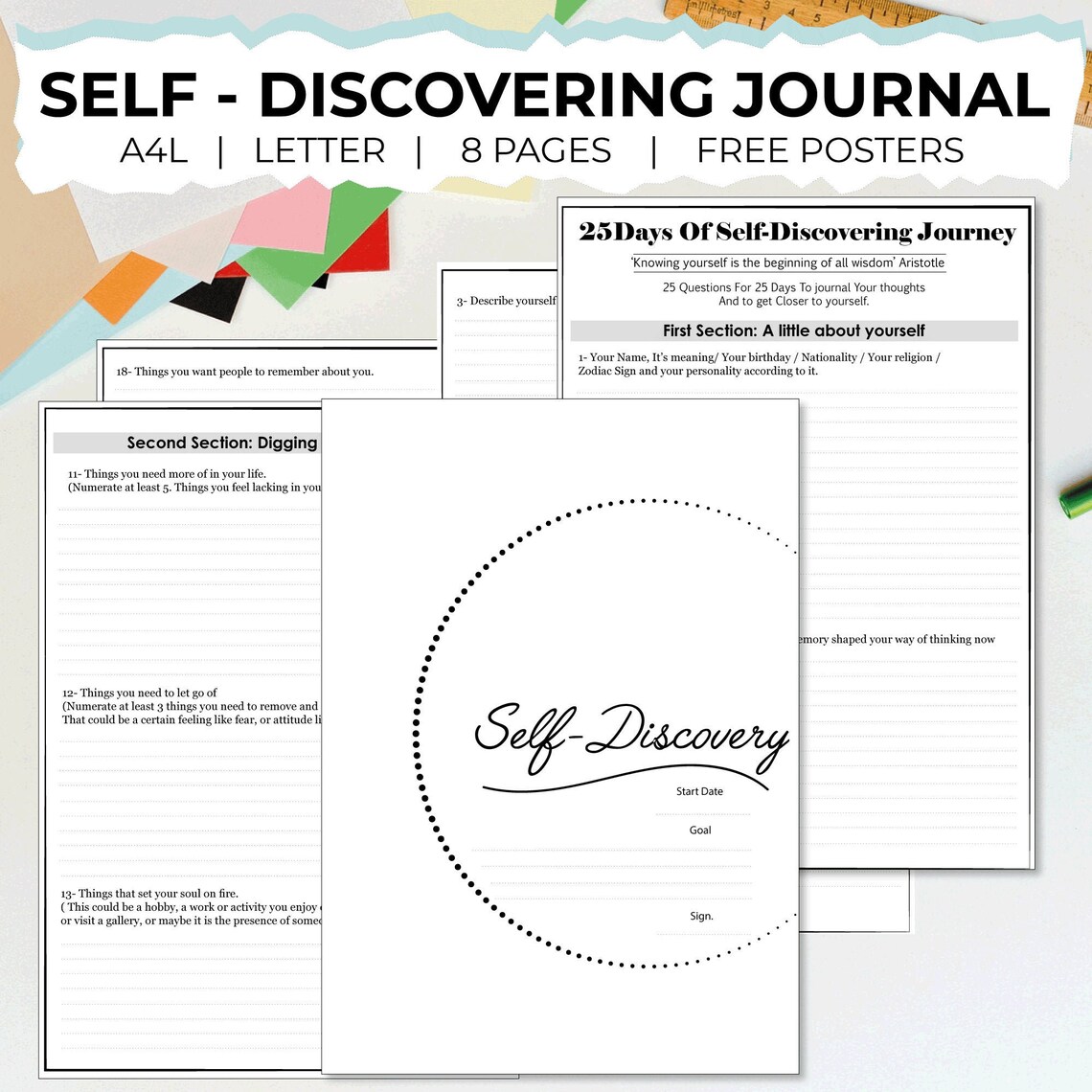 Free Printable Self Discovery Journals For Adults