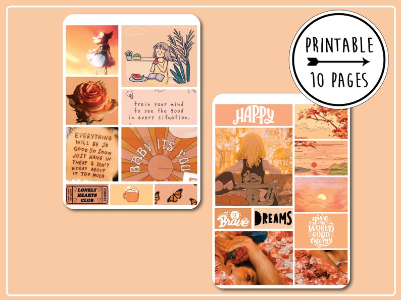 Printable Sticker Book Digital Sticker Book Planner Sticker Etsy