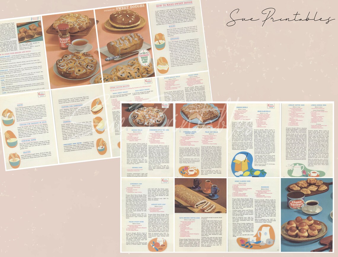 Vintage Cooking Ephemera Vintage Cooking Recipes Digital Etsy