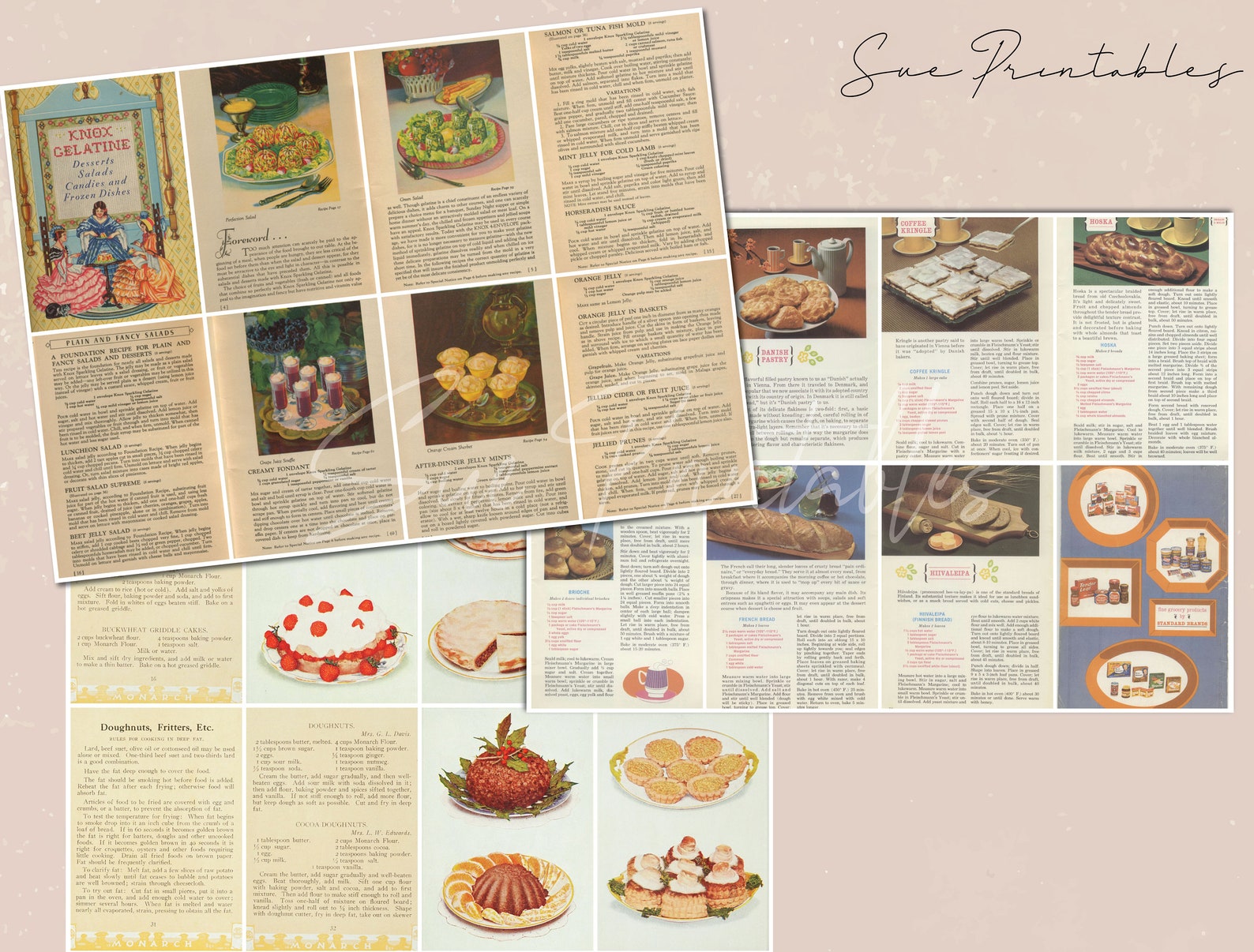 Vintage Cooking Ephemera Vintage Cooking Recipes Digital Etsy