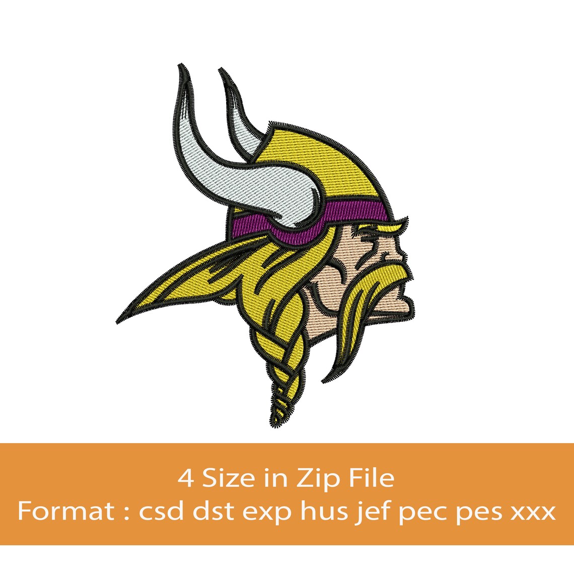 Vikings head machine embroidery designs 4 size  etsy