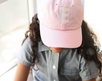Personalized Kids Baseball Cap with Monogram | Cotton Baseball Cap with Adjustable Clasp for Kids | Embroidered Kids Gift