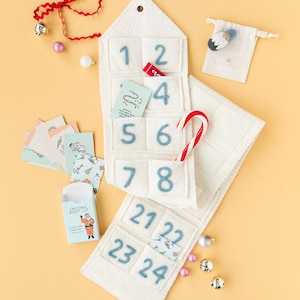Christmas Advent Calendar with Gnome Countdown | Felt Countdown Calendar | Personalized Advent Calendar