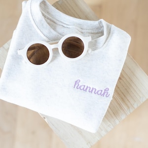 Personalized Kids Heather Gray Crewneck Sweater | Kids Gift Idea | Custom Name Sweater | Toddler Sweatshirt