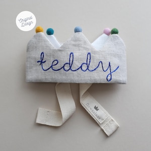 Personalized Handmade Birthday Crown | Baby and Toddler Birthday Name Crown