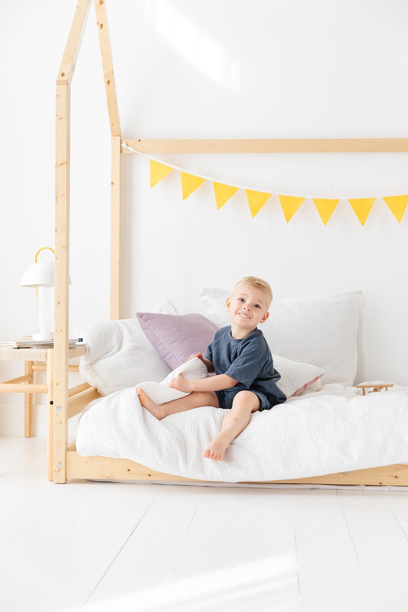 Sustainable and Reusable Yellow Felt Bunting for Kids Birthday Party Decor and Room Decor image 3