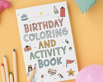 Birthday Activity and Coloring Book | Kids Birthday Favors