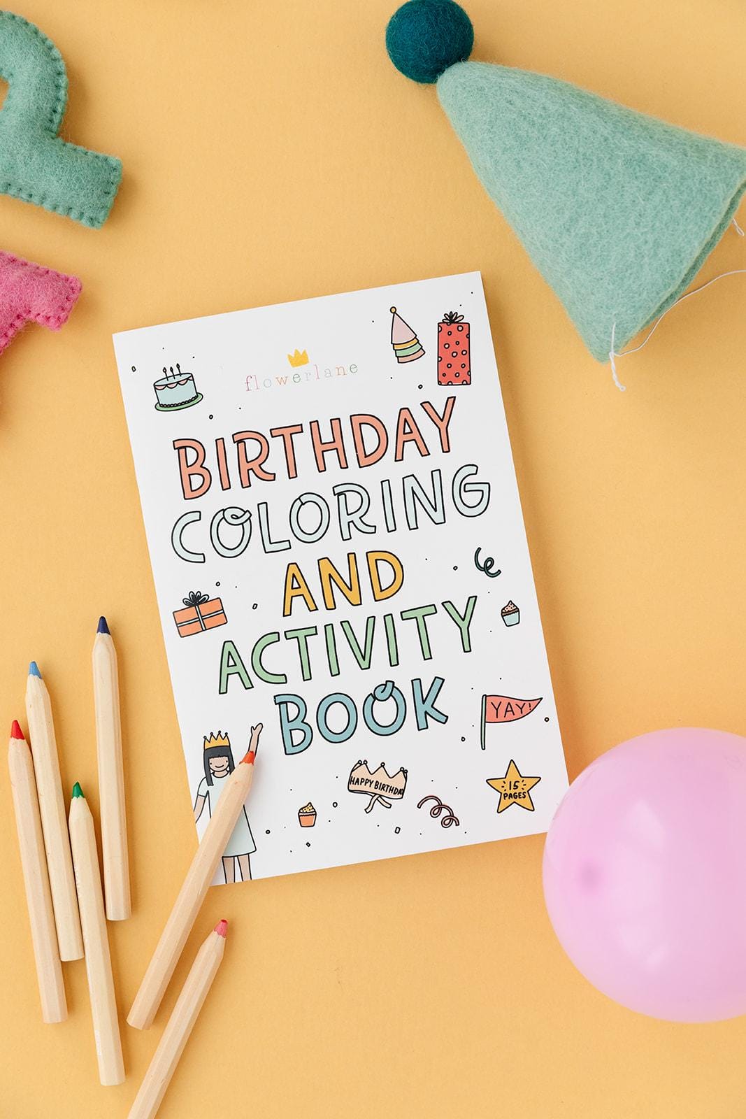 Birthday Activity and Coloring Book | Kids Birthday Favors