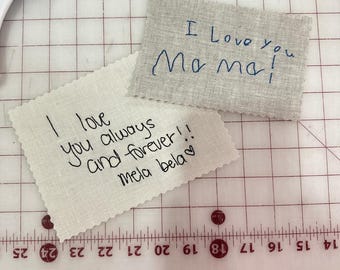 Custom Handwritten Embroidered Note | Framed Custom Stitched Note for Loved Ones