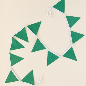 Sustainable and Reusable Green Felt Bunting for Kids Birthday Party Decor and Room Decor image 5