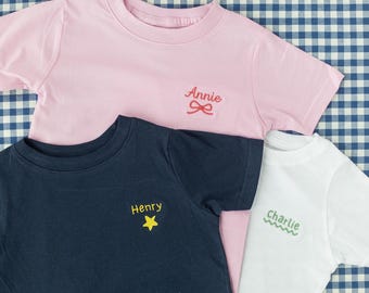 Camiseta personalizada para niños pequeños y niños / Camiseta bordada para niños / Regalos para niños