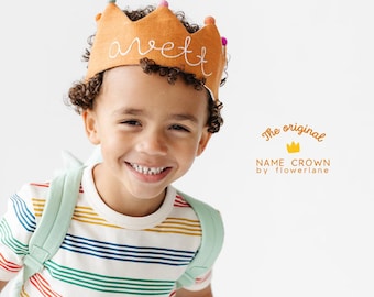 Custom Orange Embroidered First Birthday Hat