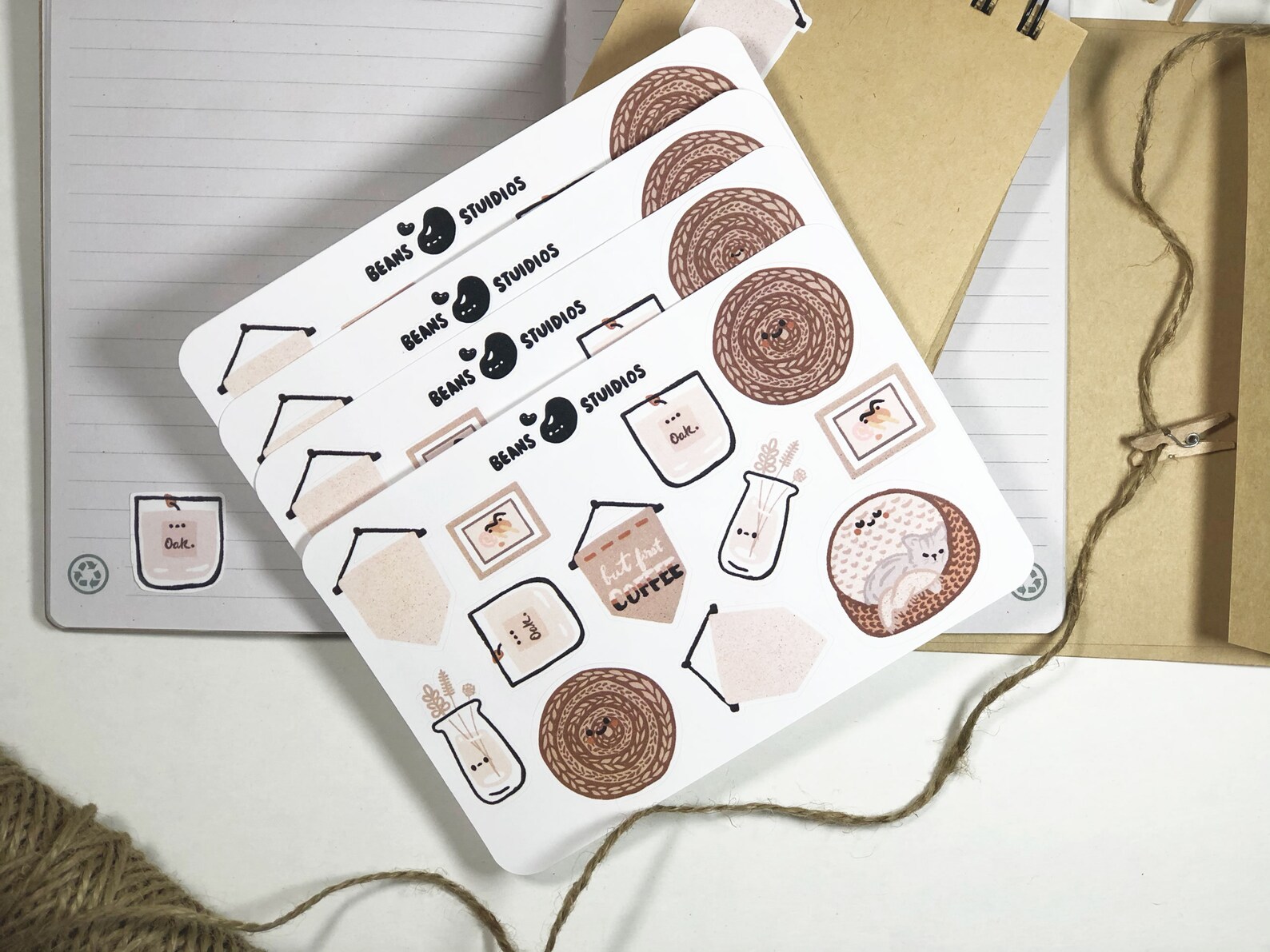 fall planner sticker minimalist hygge aesthetic journal etsy