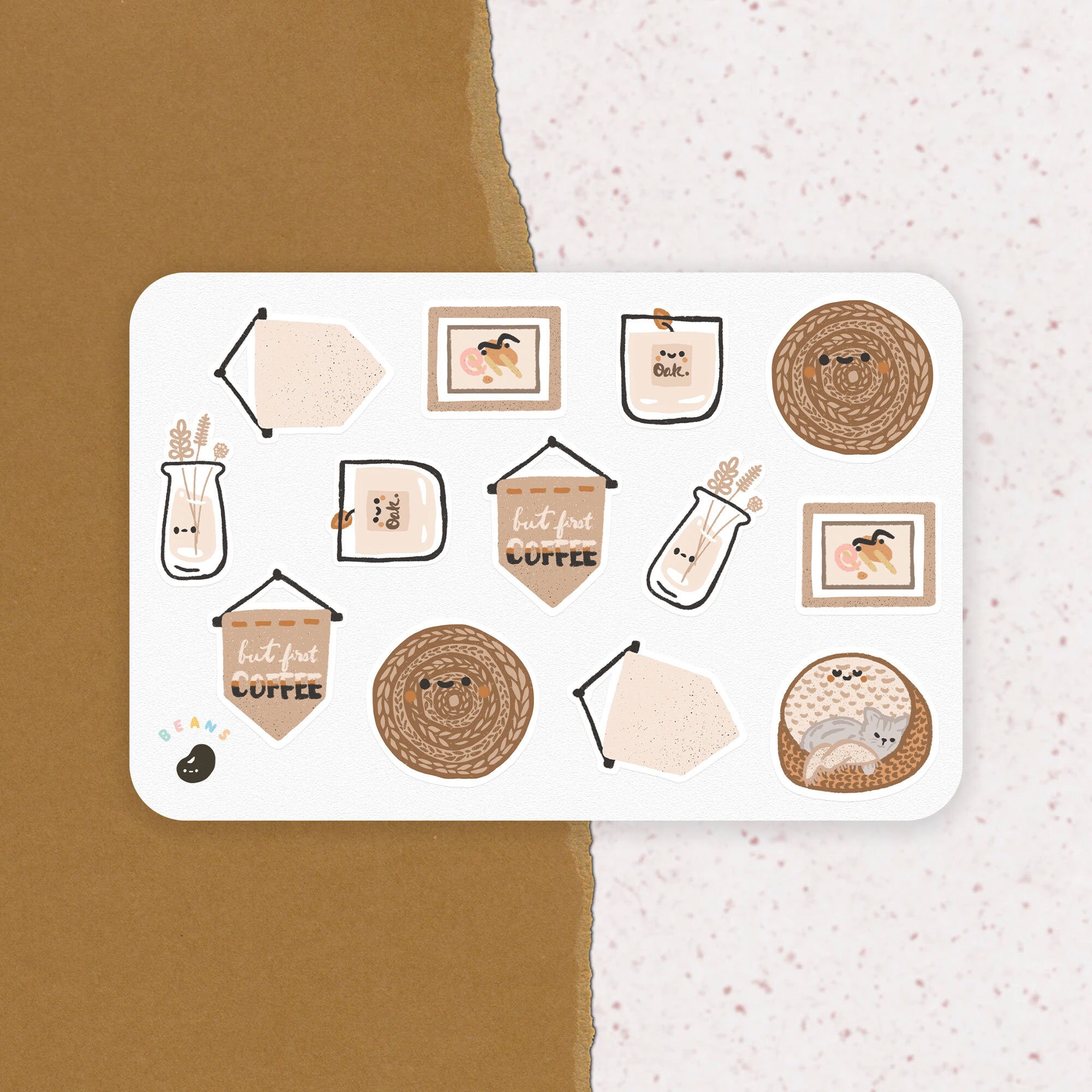 fall planner sticker minimalist hygge aesthetic journal etsy